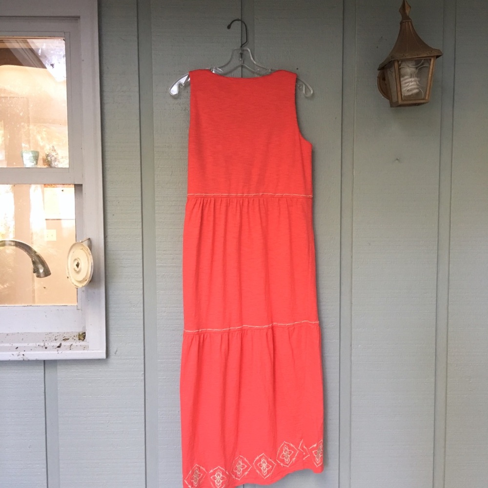 ❌SOLD❌ • J Jill Coral Bohemian Maxi Dress N0 - Picture 6 of 8